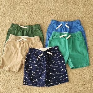 J.Crew Crewcuts Boys Set of 5 Pull-on Shorts Size 7 Pull On Elastic Drawstring
